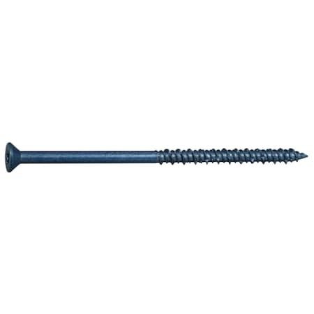 Torquemaster Masonry Screw, 3/16" Dia., Flat, 3 3/4 in L, Steel Blue Ruspert, 100 PK 54244